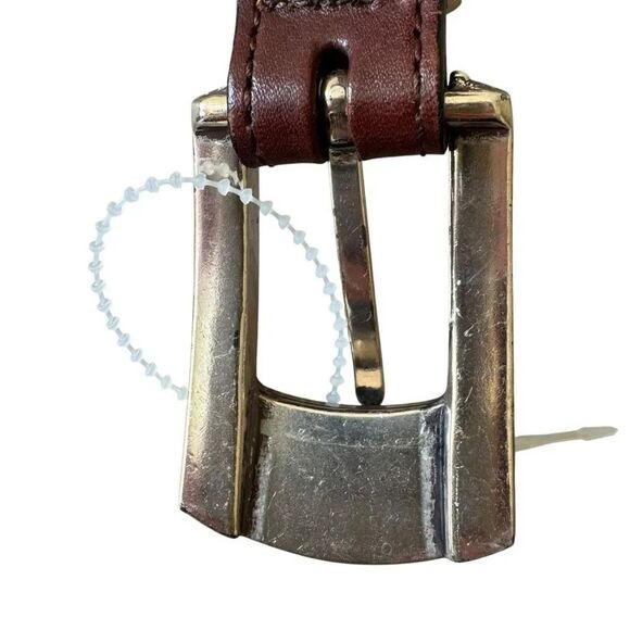 Brighton Women\'s Brown Braided  Woven Leather Brown Belt with Metal Studs Sz M/L main image 8